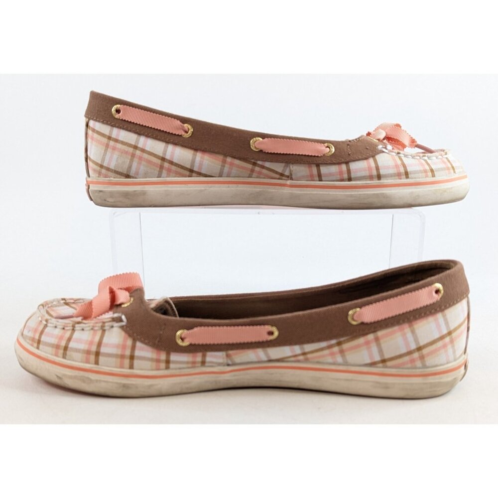Sperry Hailey Slip-On Loafers Women’s Size 10 M Brown Peach Plaid - Picture 4 of 8